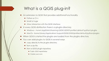 What is a QGIS plugin?