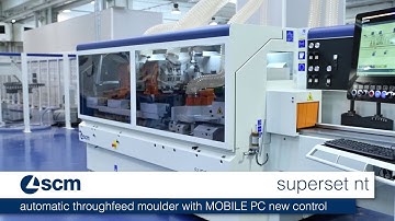 scm superset nt - automatic throughfeed moulder with MOBILE PC new control