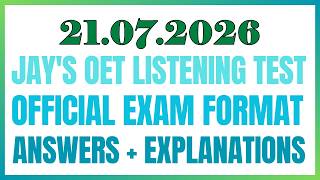 OET READING TEST 21.07.2026 #oet #oetexam #oetnursing #oetlisteningtest