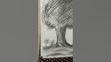 charcoal drawing of tree #tree #ytshorts #drawing #art #charcoaldrawing #viral #artist