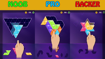 NOOB vs PRO vs HACKER! | Block! Triangle puzzle