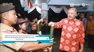 Bupati Pinrang Terima Ratusan Peserta Pawai Taptu HUT RI Ke 80