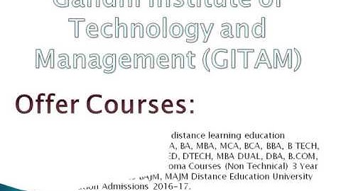 Gandhi Institute of Technology and Management GITAM