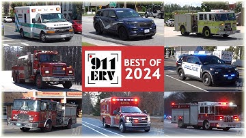 Fire Trucks, Police Cars, and Ambulances Responding Compilation | Best of 2024 (194 Departments)