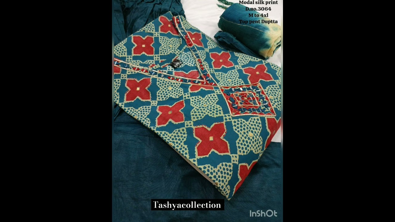 cambric cotton kurti pant set