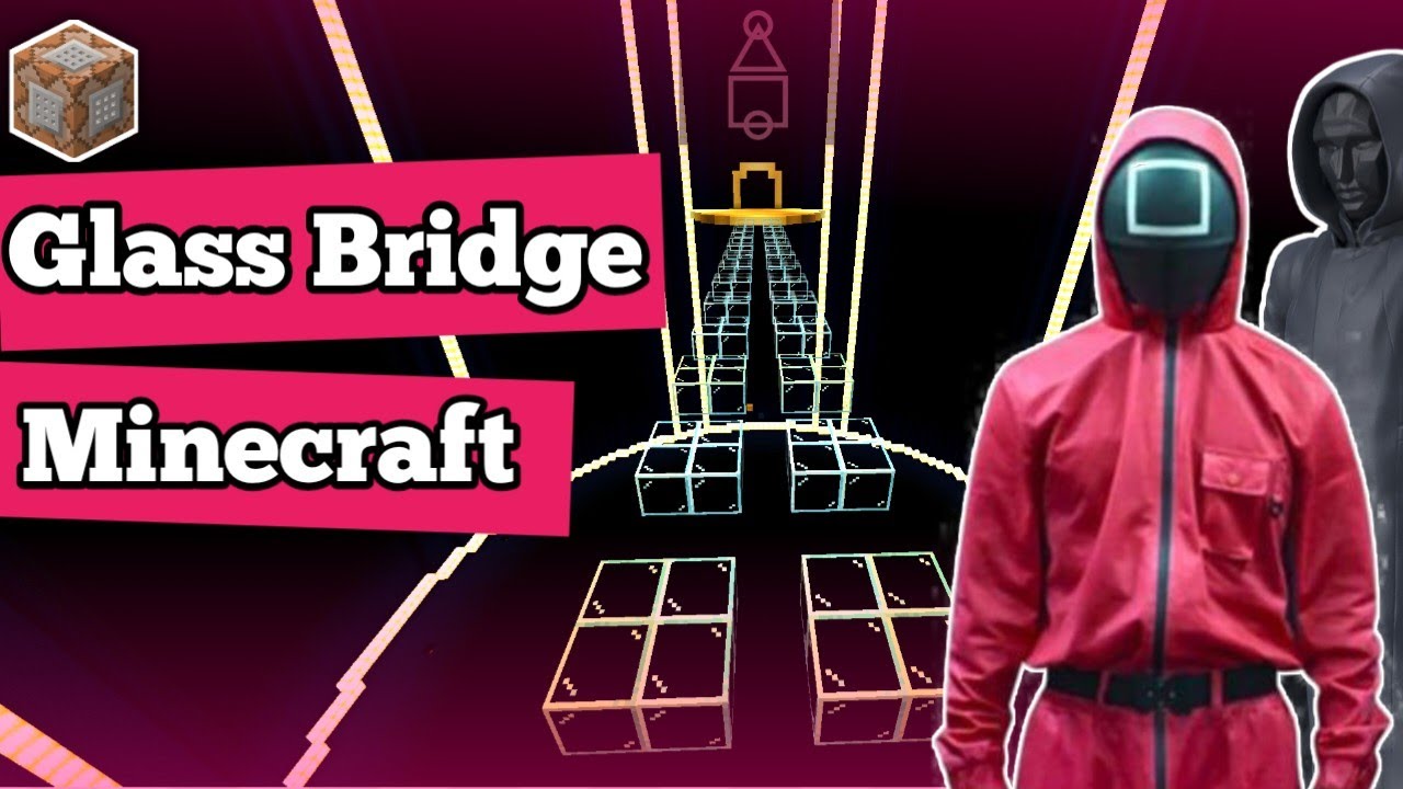 Tutorial Membuat Glass Bridge Squid Game Di Minecraft PE/BE !!!