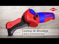 Couteau à dégainer - KNIPEX - Avec sabot de guidage -1