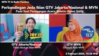Comparison Jeda Iklan GTV pada saat Buletin iNews Siang | 3 Feb 2024, 10:38 WIB