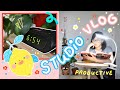 ☀ STUDIO VLOG 47 ☀ Waking Up Early To Be Productive, How I Make Stickers, My Health, & more!