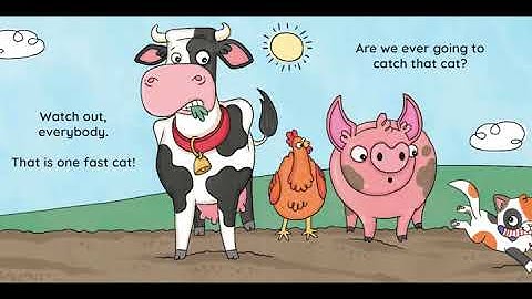 Kid story telling. Catch that cat!