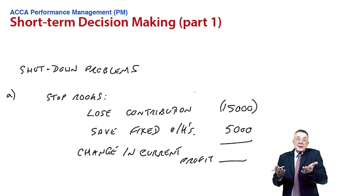 Short-term Decision making - Shutdown problems - ACCA Performance Management (PM)
