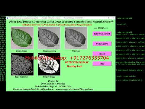 Plant Leaf Disease Detection Using Image Processing Python Code  || Leaf Disease Classification