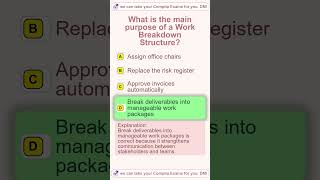 Project Management Work Breakdown Structure Practice Test Questions: Break It Down to Build It Up