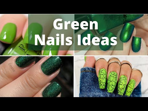 Green Nail Design Ideas - Green Color Nails