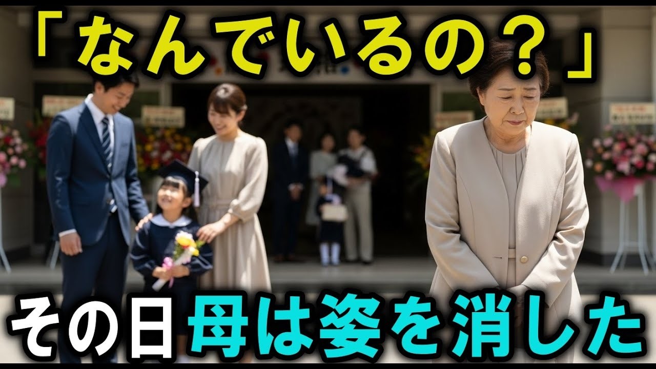 孫の卒園式で「出しゃばるな」と追い返された母は、自由を選びました。