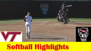 #13 Virginia Tech vs NC State Softball Game 2 Highlights, April 6 2024