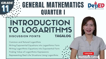 INTRODUCTION TO LOGARITHMS AND REPRESENTING REAL LIFE SITUATIONS USING LOGARITHMS - SHS GEN. MATH ❤️
