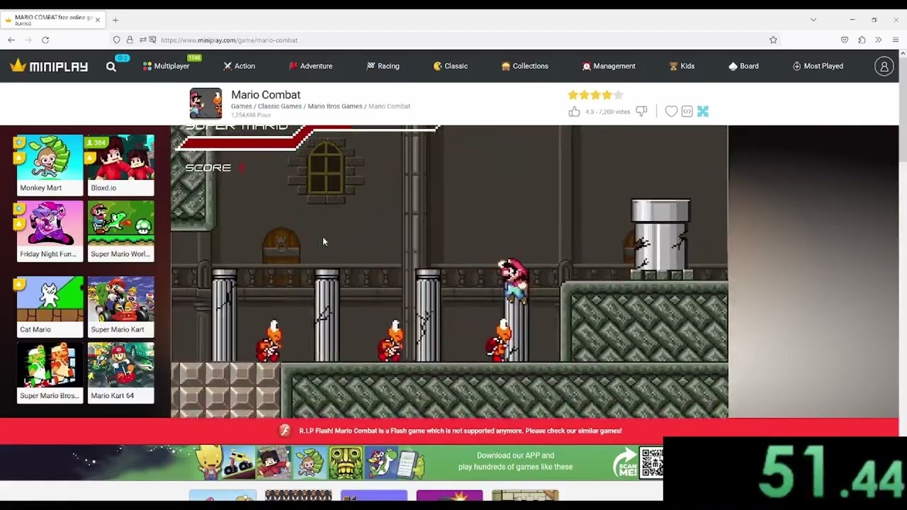 MARIO COMBAT jogo online gratuito em