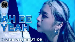 Kard   Ah Ee Yeah  Line Distribution