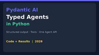 Build Typed Agents with Pydantic AI in Python (Code + Results) | 2026