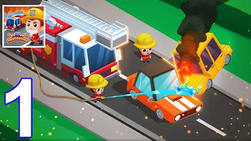 Idle Firefighter Tycoon - Fire Emergency Manager Part 1 - Tutorial Gameplay (android, iOS)