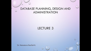 Lecture - 3 - Database Lifecycle