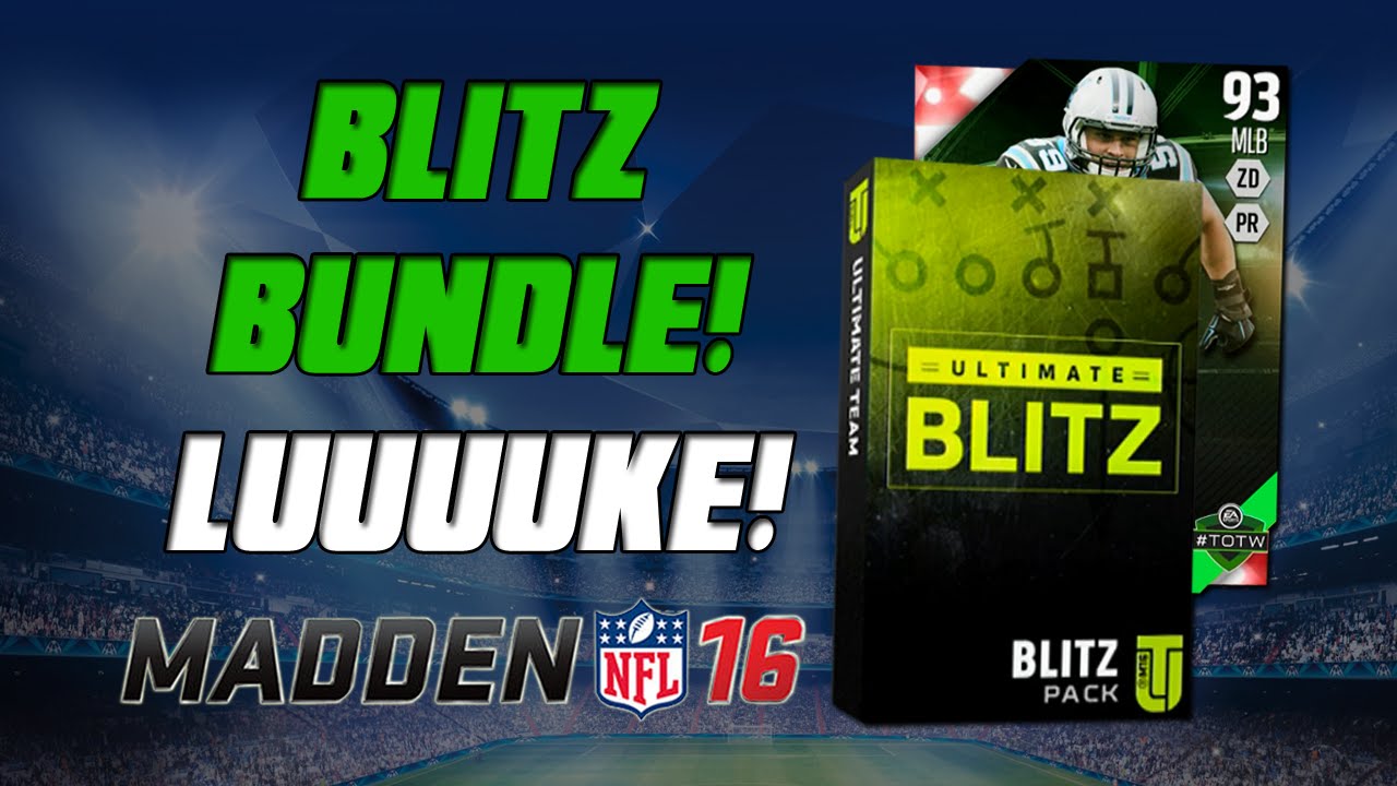 25 Pack Blitz Bundle Opening! | Madden 16 Ultimate Team - Luke Kuechly & Russell WIlson