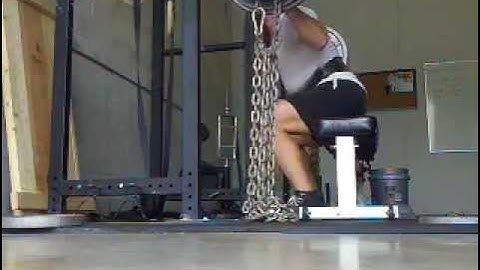 Box Squat with chains