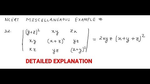 #miscellaneous example 32 ncert chapter 4 determinants