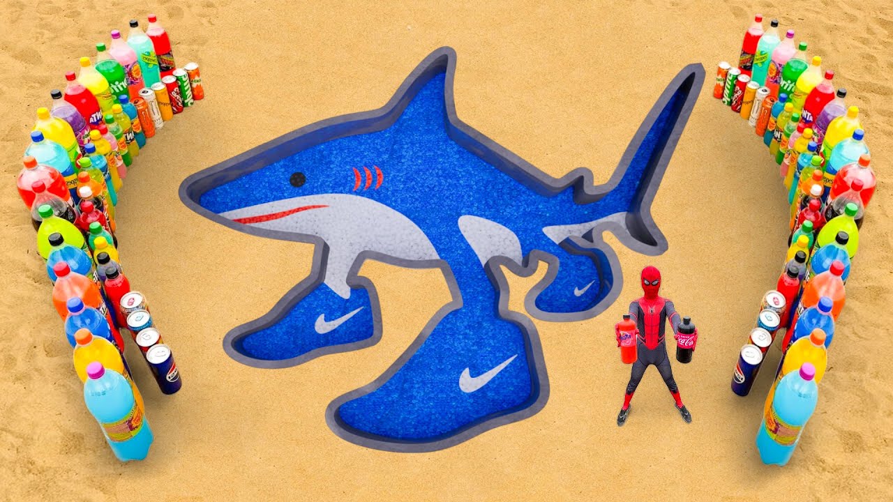 Как приготовить Тралалеро Тралала с Mentos и газировкой, Orbeez, гигантскими шариками Pepsi, Coca...