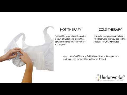 Underworks White Mastitis Therapy Bra with Pocket - Hot Compress