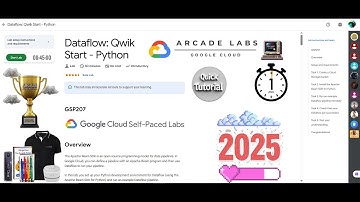 [NEW2025] Dataflow: Qwik Start - Python || #GSP207 || #qwiklabs || Google Cloud Arcade 2025