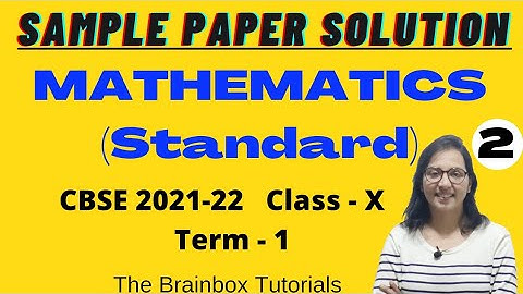 MATHEMATICS standard Sample Paper Solution CBSE class 10 Term 1 2021-22