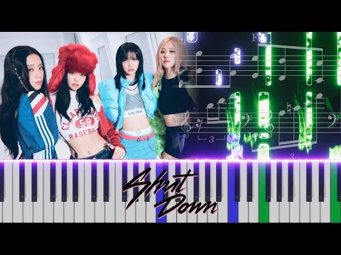 Shut Down (Piano Sheet Music with MIDI & MSCZ) - BLACKPINK
