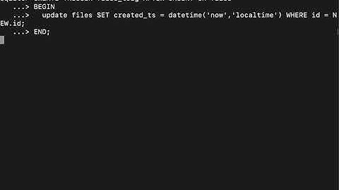 Sqlite3 | Create a Trigger