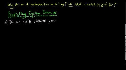 A brief introduction to modelling
