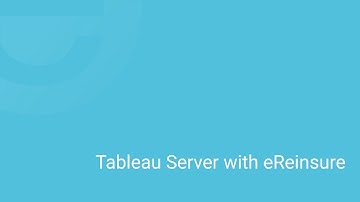 Tableau Server Features with eReinsure