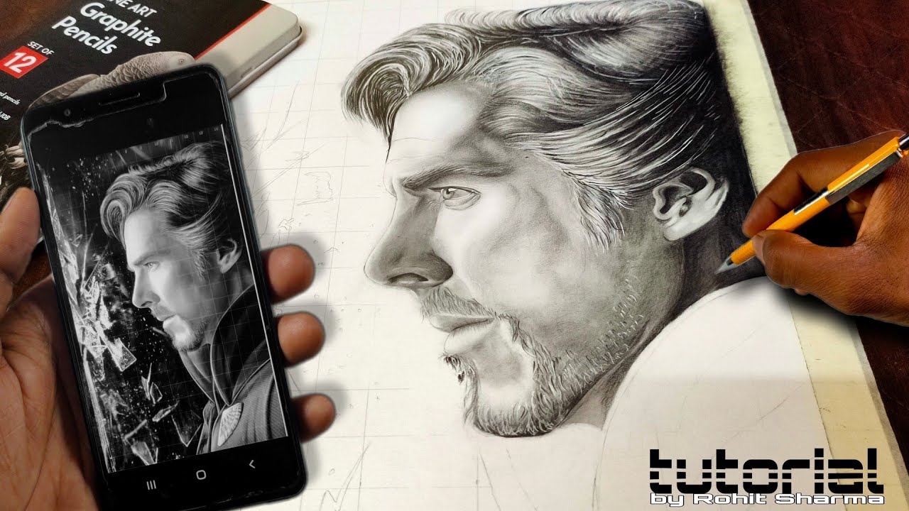 Dr. strange || Doctor strange hair drawing || drawing tutorial || Dr. strange sketch drawing .