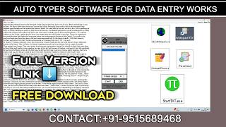 Auto Typer Software For Data Entry Projects | How to Use Auto Typer | Auto Typer Software Download