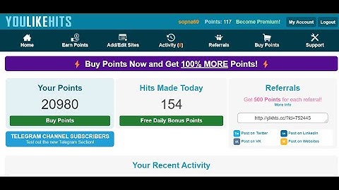 How to Collect Point YouLikeHits.com