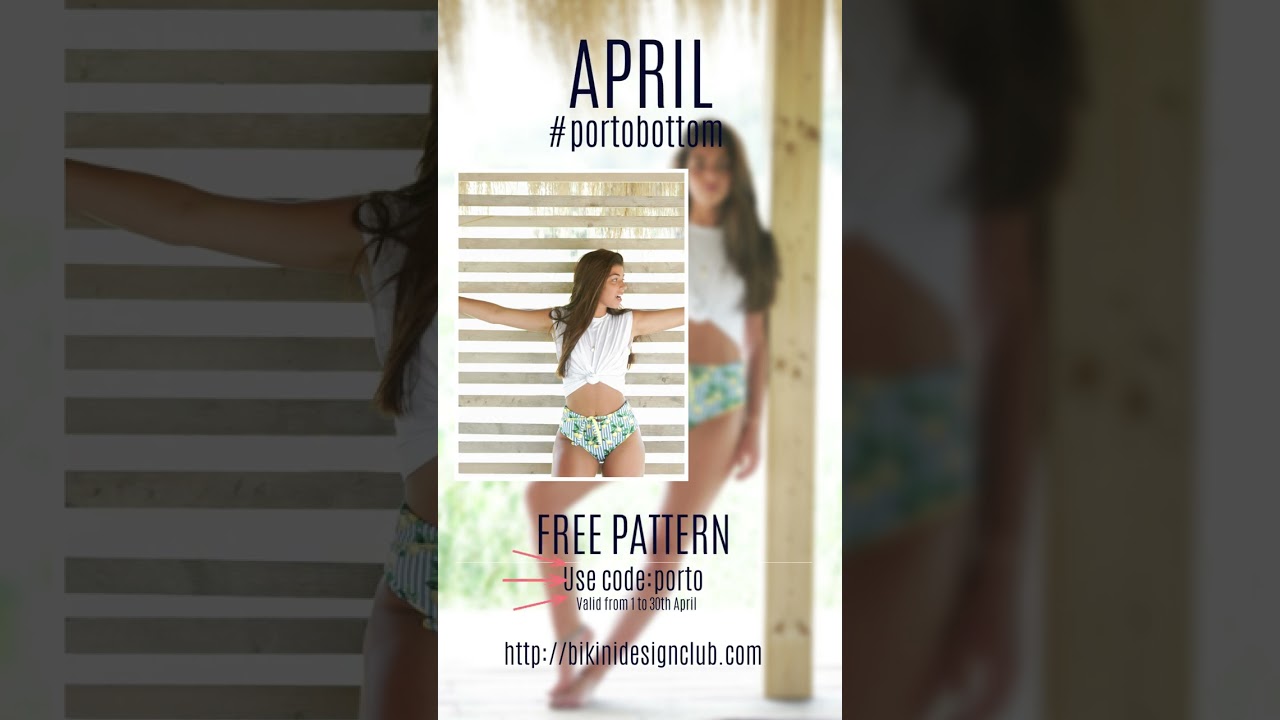 𝗙𝗥𝗘𝗘 𝗽𝗮𝘁𝘁𝗲𝗿𝗻 for APRIl: Bikini bottom pattern PORTO 