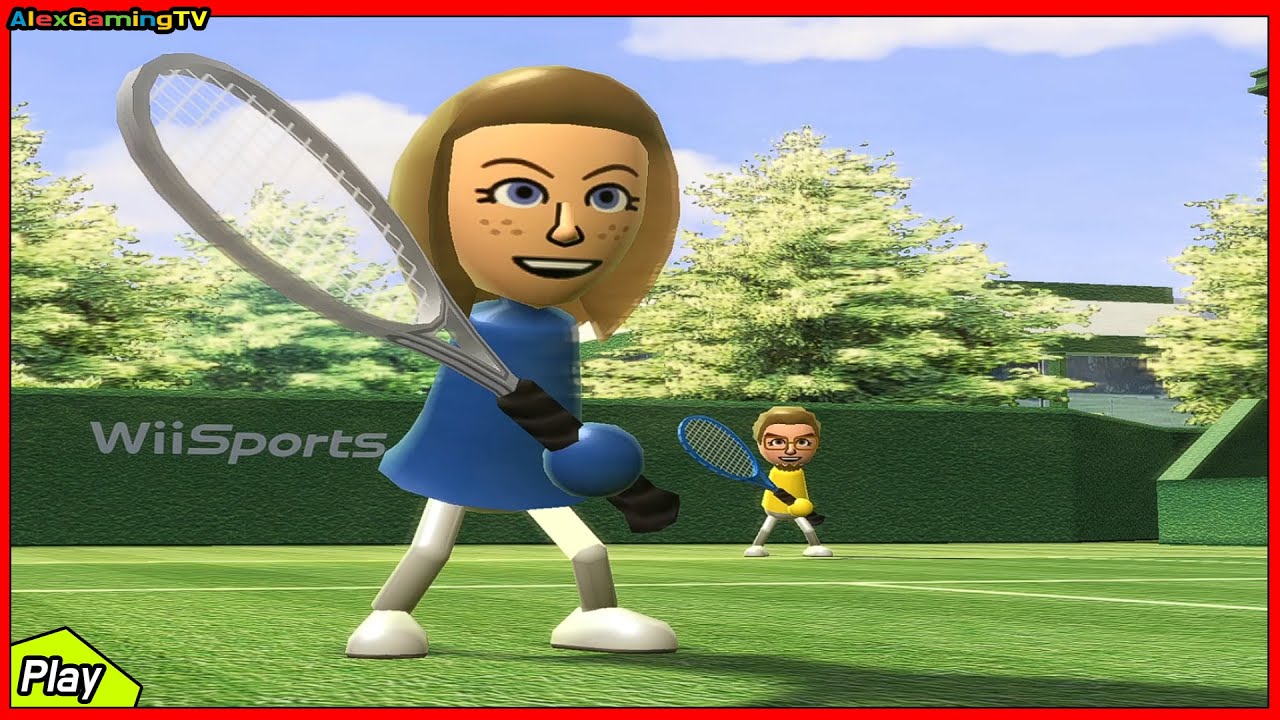 Wii Sports Tennis ( Nintendo, 2006) for Wii #066 (Player Alexgaming ...