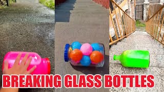 Breaking Glass Bottles &amp; Balloon Drops 😱🔥 Crushing Crunchy &amp; Soft Things! #asmr #satisfying