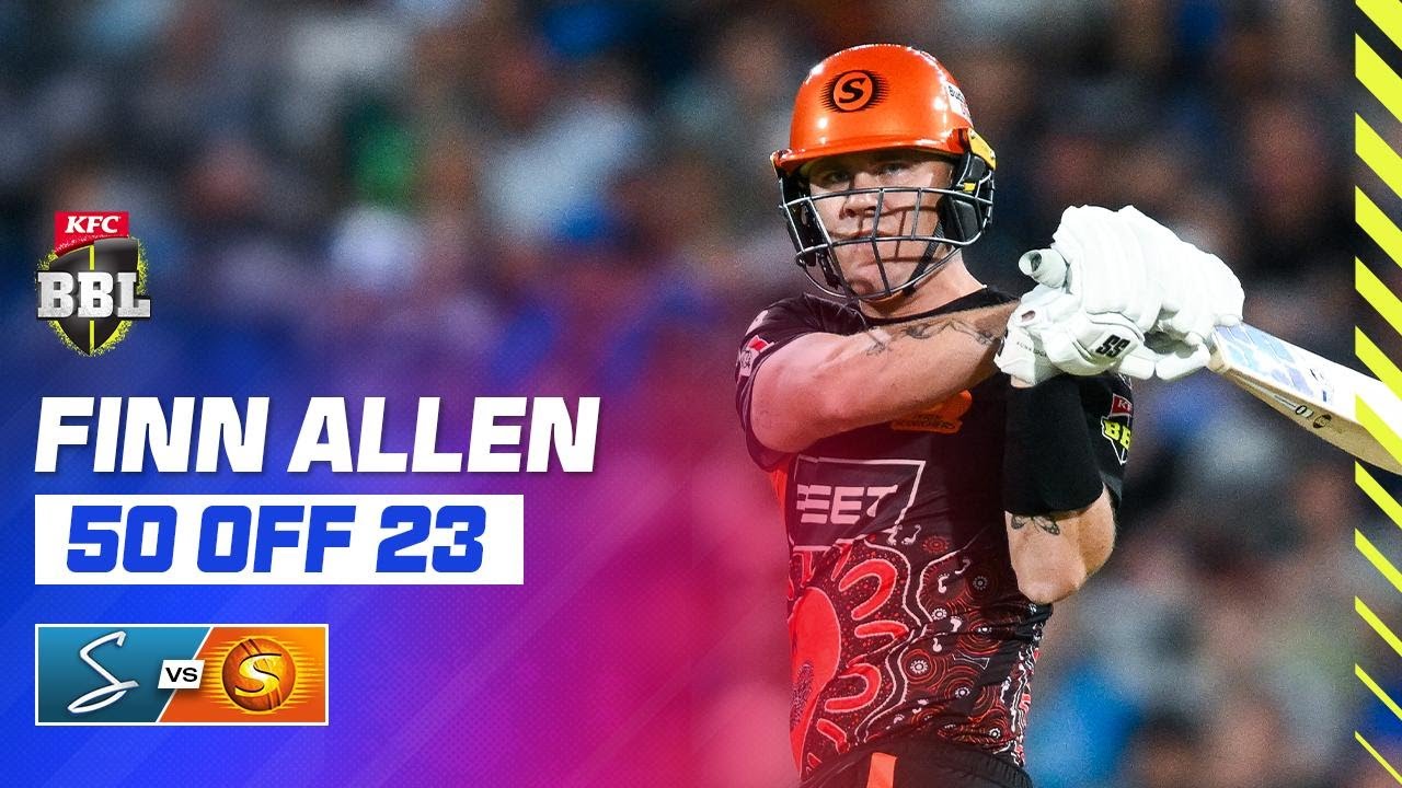 Powerful Finn Allen Hits 23-Ball Fifty | #BBL14