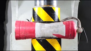 Hydraulic Machine Vs Giant Fire Extinguisher, Will It Burst ?