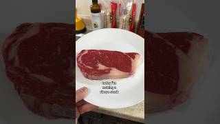 Cooking a ribeye steak in a castiron skillet #cooking #steak #recipe