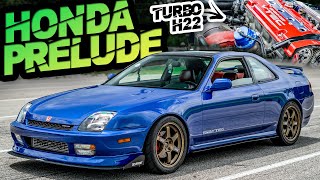 Turbo H22 Prelude Ride Along (Mustang Owner Laughs at Honda then gets Humbled!)
