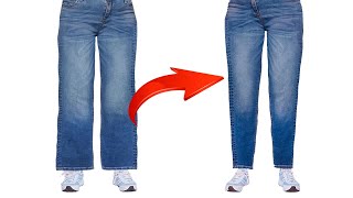 Швейный трюк как заузить джинсы за 5 минут чтобы они идеально сели!