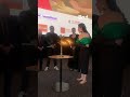 Tamannaah removed her shoes before lighting a lamp at the Indian Film Festival of Melbourne.