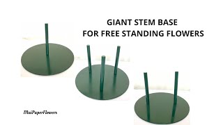 Large Paper Flowers Giant Stem Base, Giant Paper Flower Stand Tutorial, Giant Paper Flower Stems How To Make The Base For Giant Paper Flowers Giant Flower Stand Tutorial